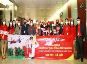 Vietjet đón chuyến bay quốc tế đầu năm mới từ Nhật Bản